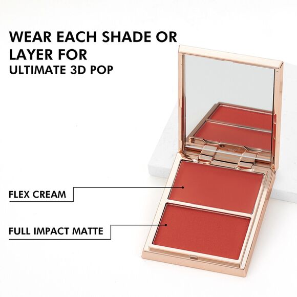 Unbranded Accessories - PHOFAY Double-Take Cream & Powder Blush Duo - Comment to Choose Your Shade